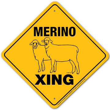 Merino Xing Sign Aluminum 12 in X 12 in #20041
