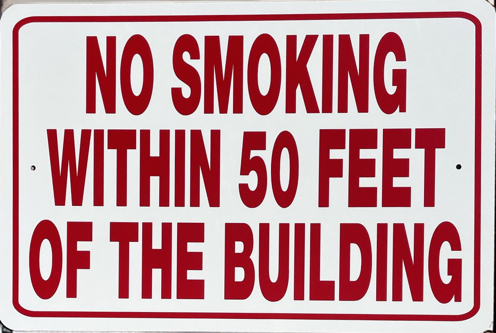 NO SMOKING signage