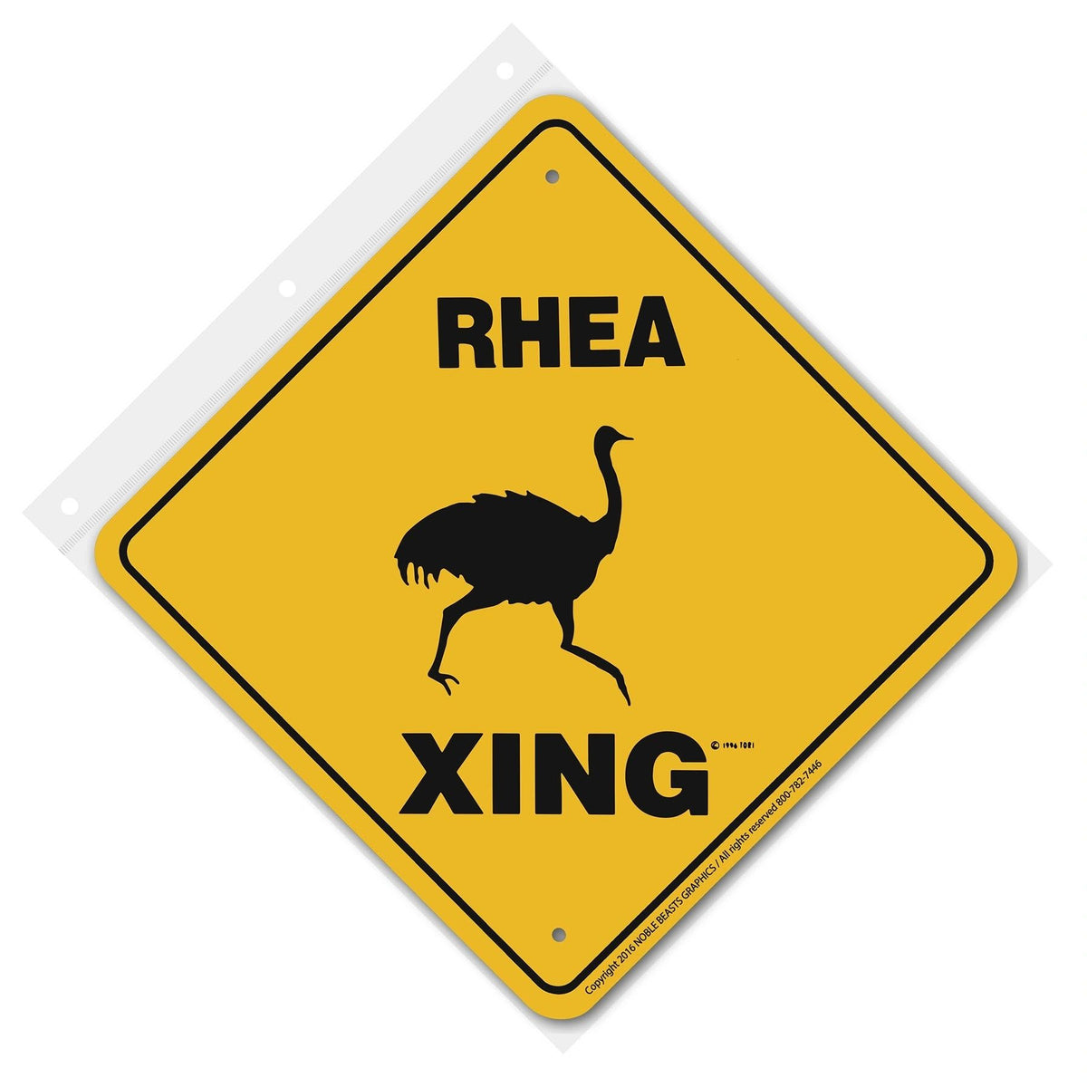 Rhea Xing Sign Aluminum 12 in X 12 in #20901