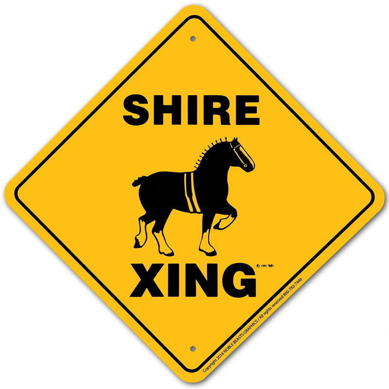 Shire Xing Sign Aluminum 12 in X 12 in #20682