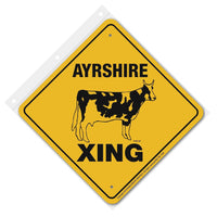 Ayrshire Xing Sign Aluminum 12 in X 12 in #20722