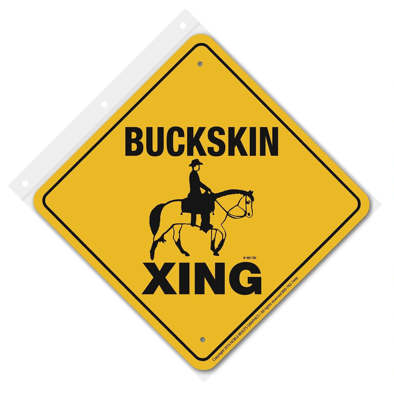 Buckskin Xing Sign Aluminum 12 in X 12 in #20015