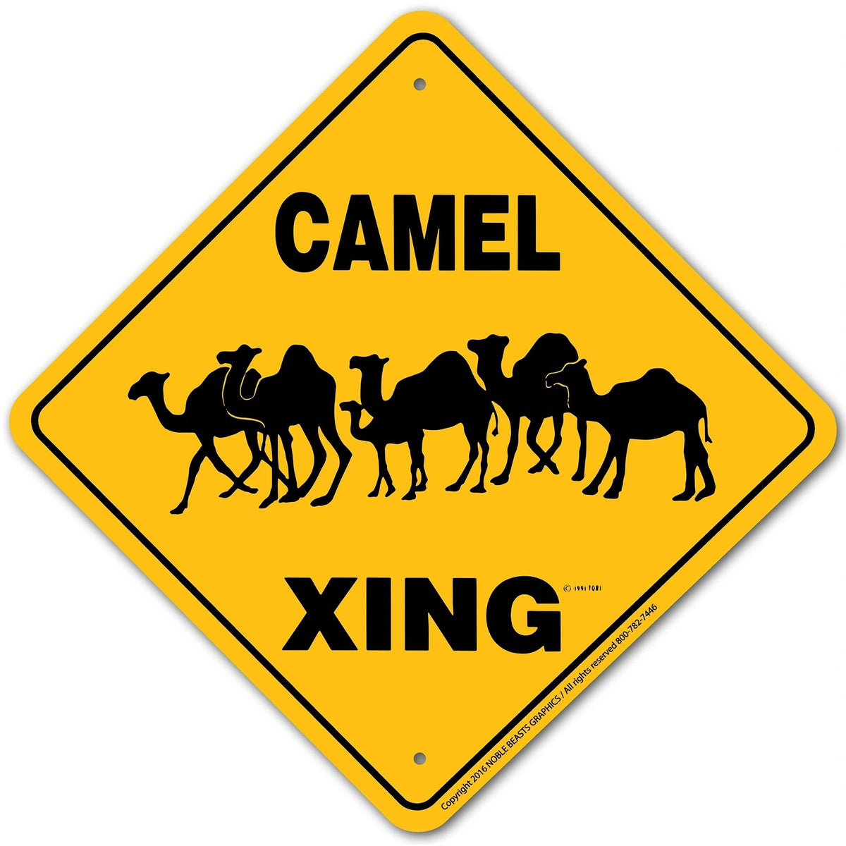 Camel Xing Sign Aluminum 12 in X 12 in #20671