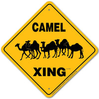 Camel Xing Sign Aluminum 12 in X 12 in #20671