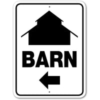 Barn Left Arrow Sign Aluminum 12 in X 9 in #3245318