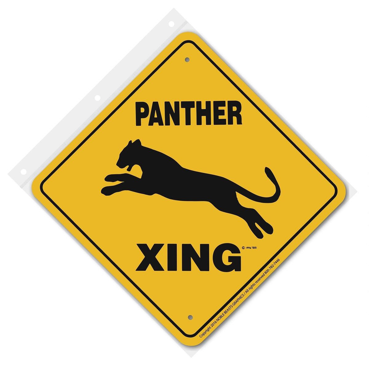 Panther Xing Sign Aluminum 12 in X 12 in #20930