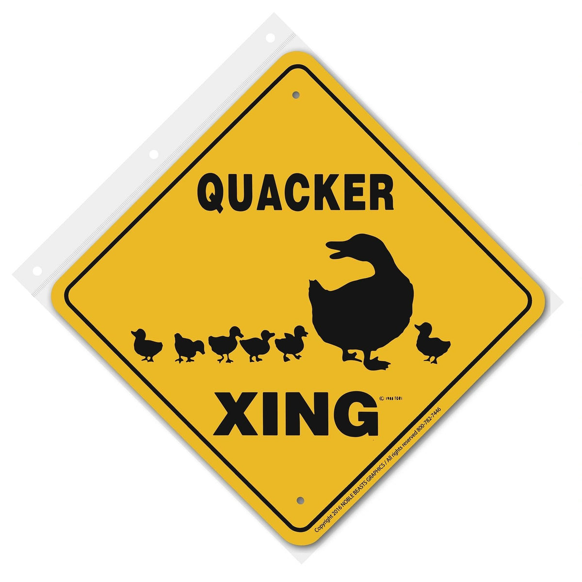 Quacker Xing Sign Aluminum 12 in X 12 in #20466