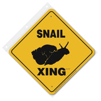 Snail Xing Sign Aluminum 12 in X 12 in #20849