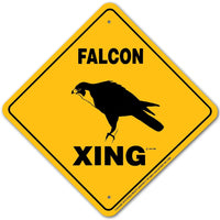 Falcon Xing Sign Aluminum 12 in X 12 in #20887