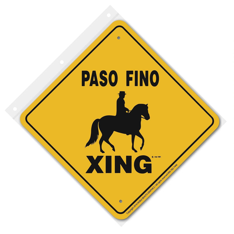 Paso Fino Xing Sign Aluminum 12 in X 12 in #20396