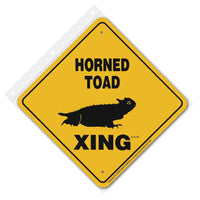 Horned Toad Xing Sign Aluminum 12 in X 12 in #20922