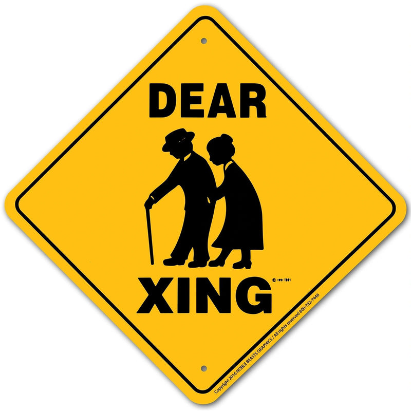 Dear Xing Sign Aluminum 12 in X 12 in #20703