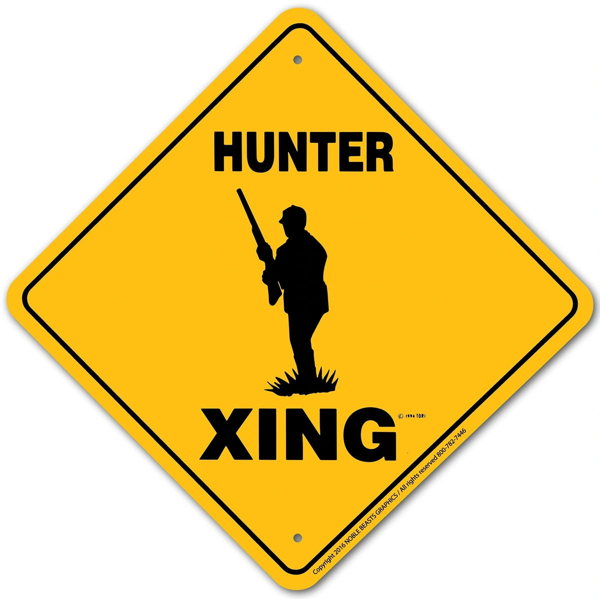 Hunter Xing Sign Aluminum 12 in X 12 in #20783