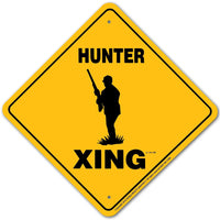 Hunter Xing Sign Aluminum 12 in X 12 in #20783