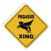 Pegasus Xing Sign Aluminum 12 in X 12 in #20906