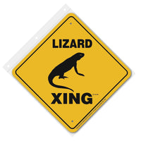 Lizard Xing Sign Aluminum 12 in X 12 in #20857