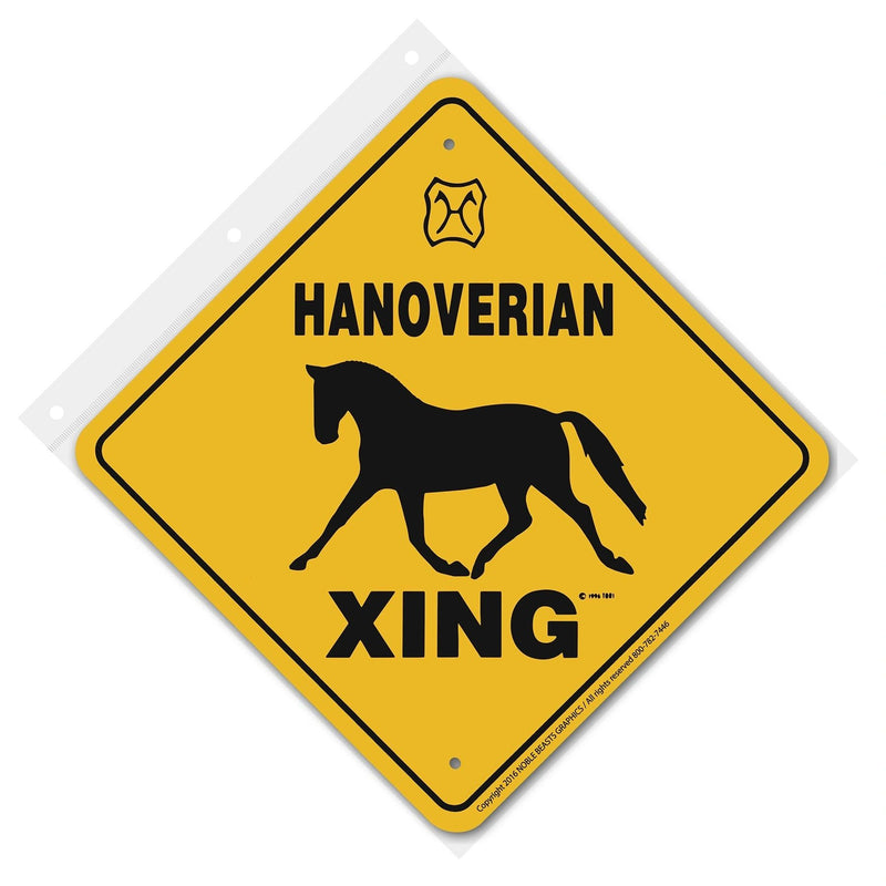 Hanoverian (WB) Xing Sign Aluminum 12 in X 12 in #20967