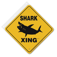 Shark Xing Sign Aluminum 12 in X 12 in #20876