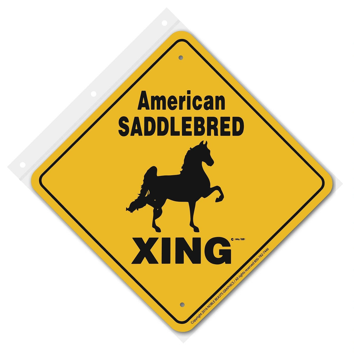 American Saddlebred Xing Sign Aluminum 12 in X 12 in #20322