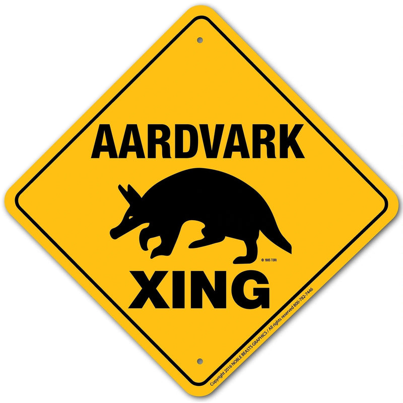 Aardvark Xing Sign Aluminum 12 in X 12 in #20012