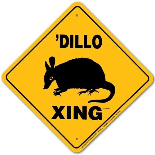 Dillo Xing Sign Aluminum 12 in X 12 in #20800