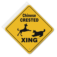 Chinese Crested Xing Sign Aluminum 12 in X 12 in #20673