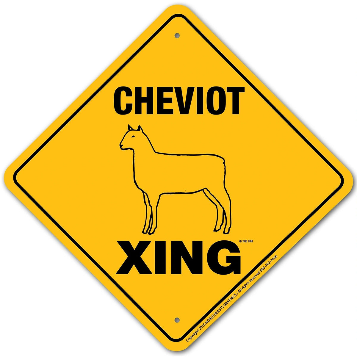 Cheviot Xing Sign Aluminum 12 in X 12 in #20928