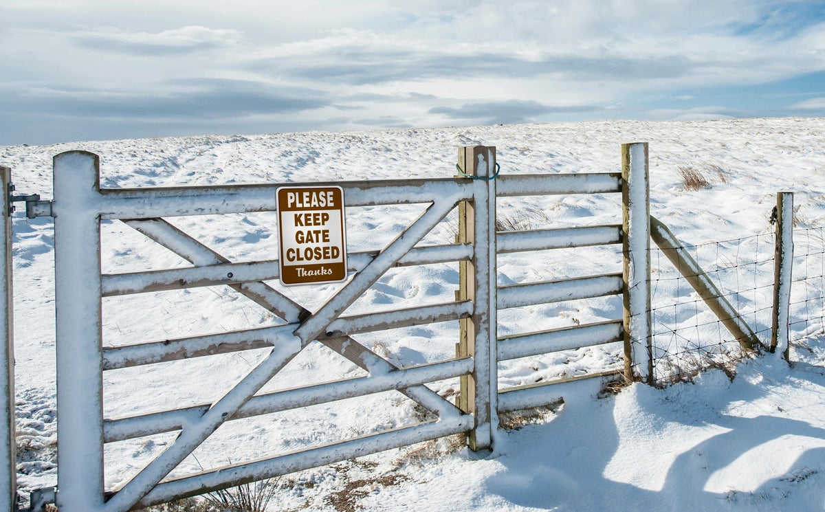 Please Keep Gate Closed Thanks Sign Aluminum 12 in X 18 in #146695