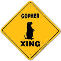 Gopher Xing Sign Aluminum 12 in X 12 in #20931