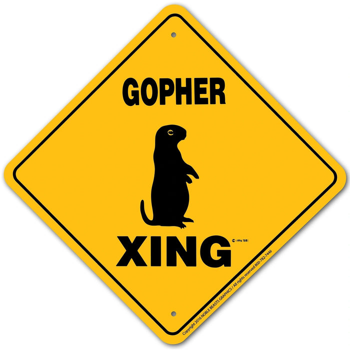 Gopher Xing Sign Aluminum 12 in X 12 in #20931