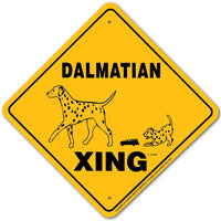 Dalmatian Xing Sign Aluminum 12 in X 12 in #20500