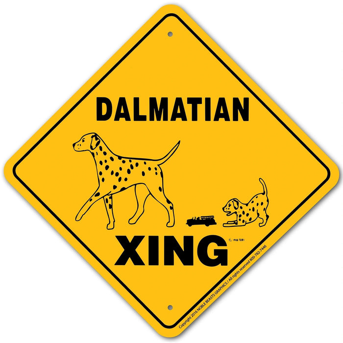 Dalmatian Xing Sign Aluminum 12 in X 12 in #20500