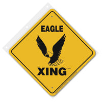 Eagle Xing Sign Aluminum 12 in X 12 in #20806