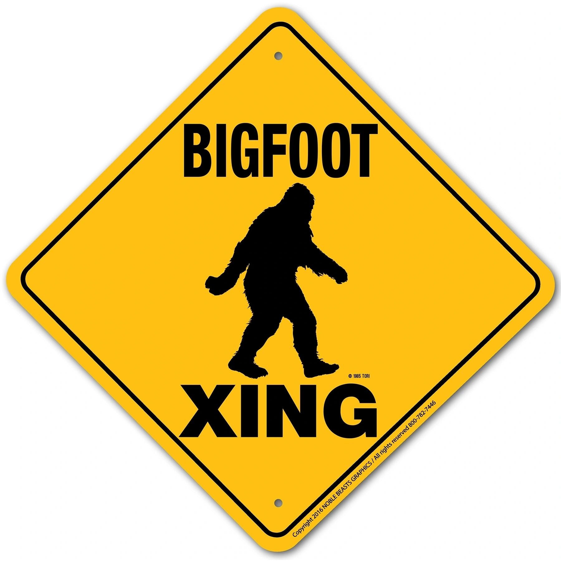 Bigfoot Crossing Aluminum Novelty Sign