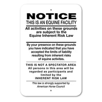 Universal Notice Sign Aluminum 12 in X 18 in #1490UN