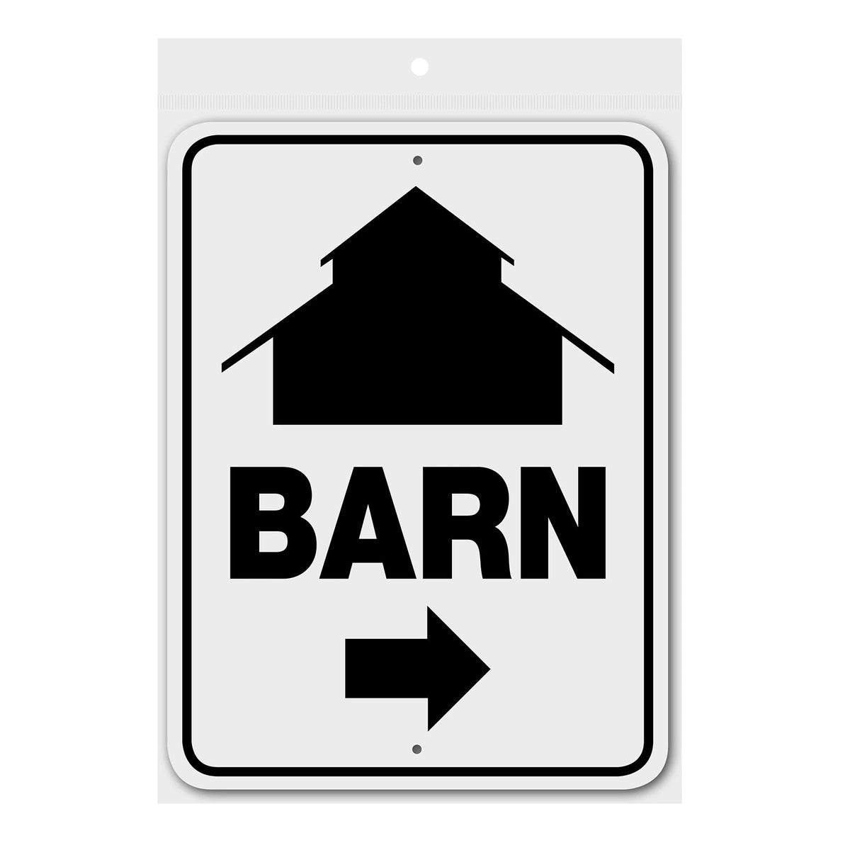 Barn Right Arrow Sign Aluminum 12 in X 9 in #3245319