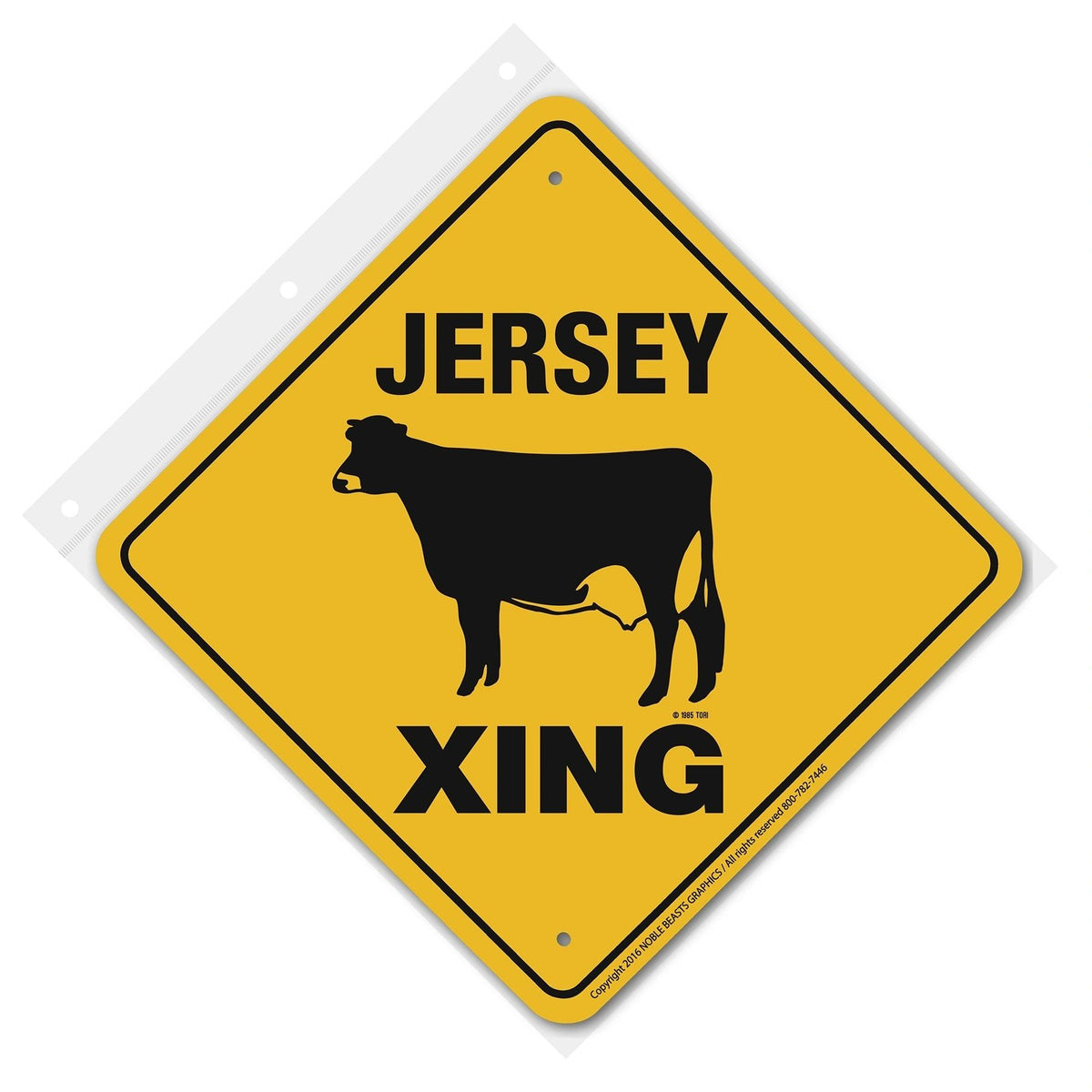 Jersey Xing Sign Aluminum 12 in X 12 in #20712