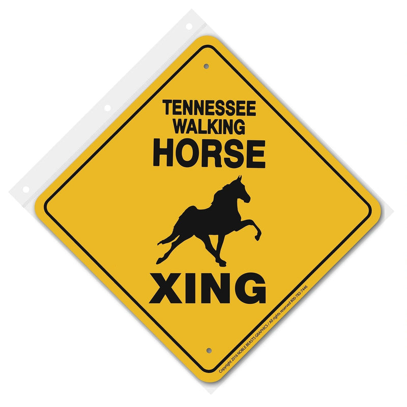 Tennessee Walking Horse Xing Sign Aluminum 12 in X 12 in #20326