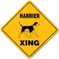 Harrier Xing Sign Aluminum 12 in X 12 in #20625