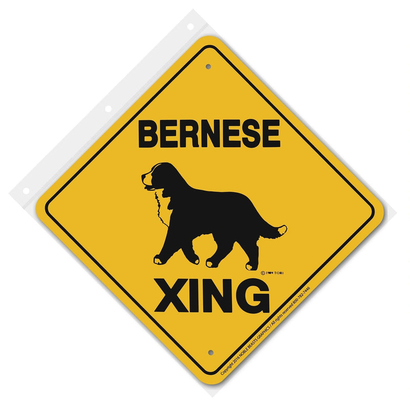 Bernese Xing Sign Aluminum 12 in X 12 in #20587