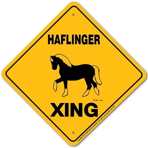 Haflinger Xing Sign Aluminum 12 in X 12 in #20685