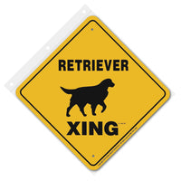 Retriever Xing Sign Aluminum 12 in X 12 in #20474