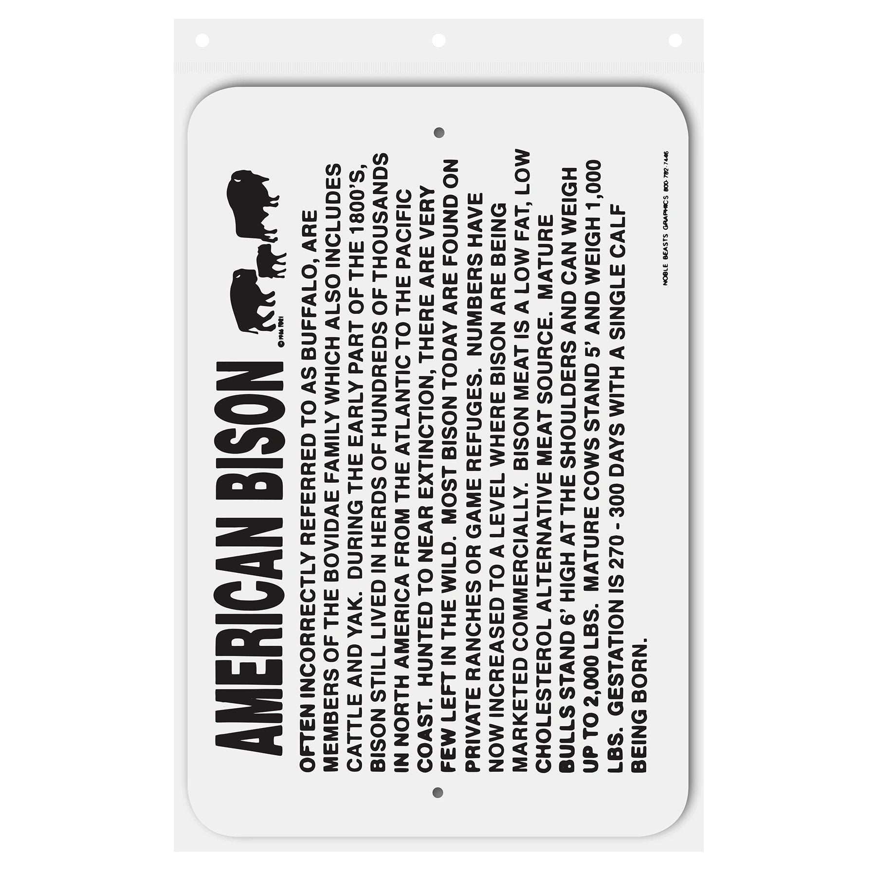 American bison signage 
