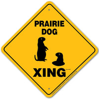 Prairie Dog Xing Sign Aluminum 12 in X 12 in #20855