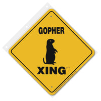 Gopher Xing Sign Aluminum 12 in X 12 in #20931