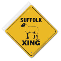 Suffolk Xing Sign Aluminum 12 in X 12 in #20802