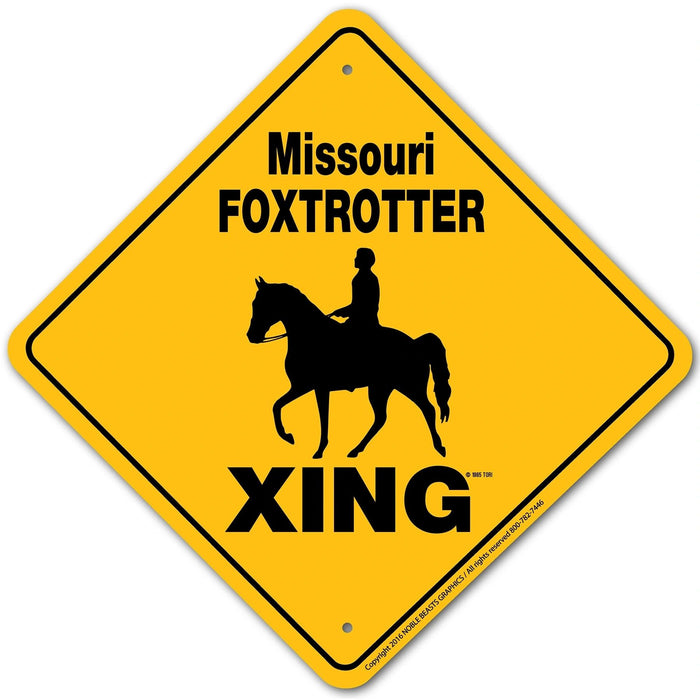 Missouri Foxtrotter Xing Sign Aluminum 12 in X 12 in #20897