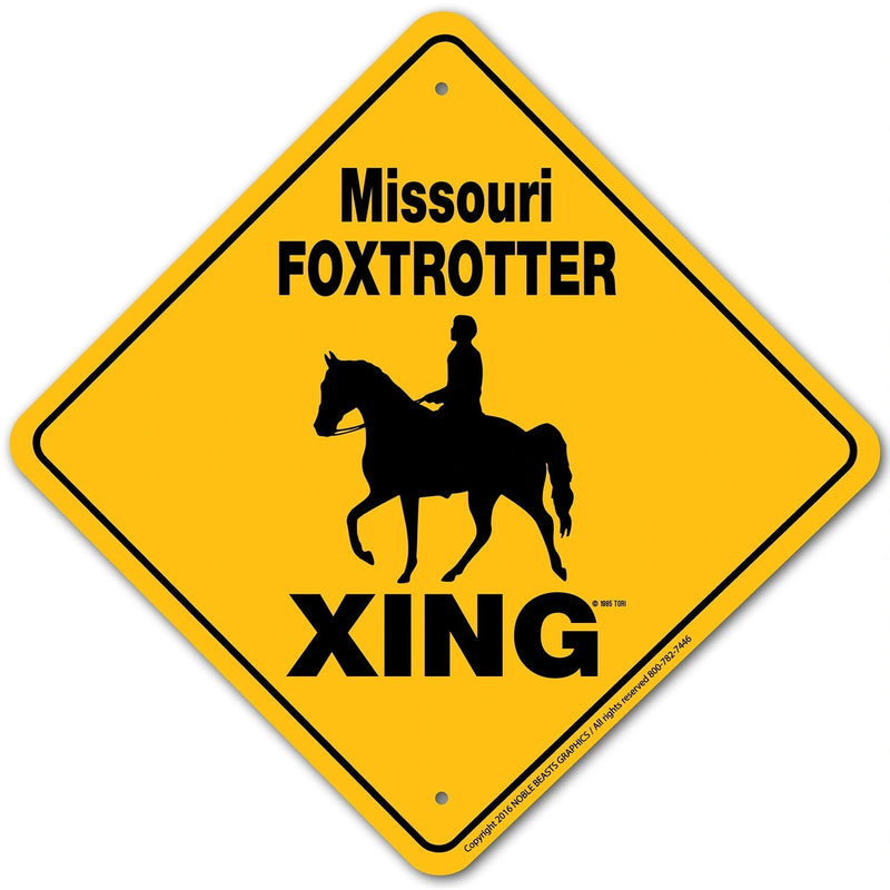 Missouri Foxtrotter Xing Sign Aluminum 12 in X 12 in #20897