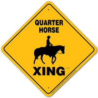 Quarter Horse (without Calf) Xing Sign Aluminum 12 in X 12 in #20822