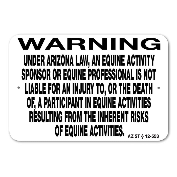 Equine Liability Signs A-G